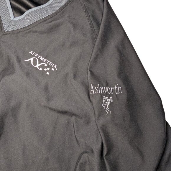 Ashworth Mens Medium Golf Windbreaker V Neck Pullover Lightweight Jacket - Picture 4 of 7